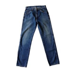 Wrangler Men's Mid Rise Regular Fit Straight Leg Blue Medium Wash Denim Jeans
